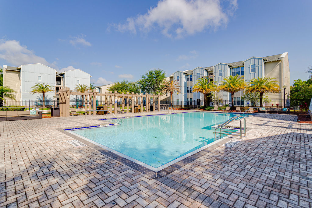 Pool lounge area