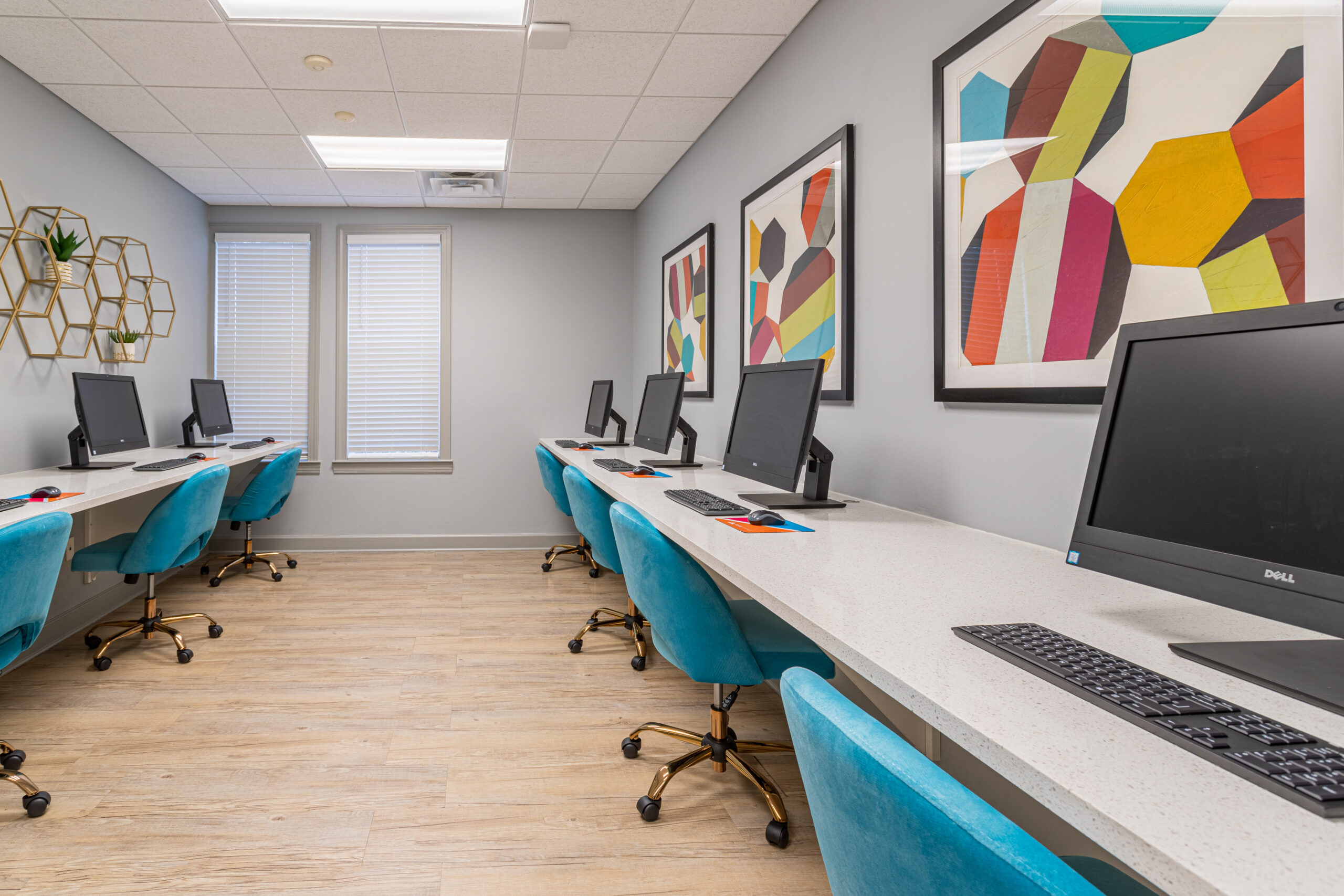 Study room at HCC Student Housing
