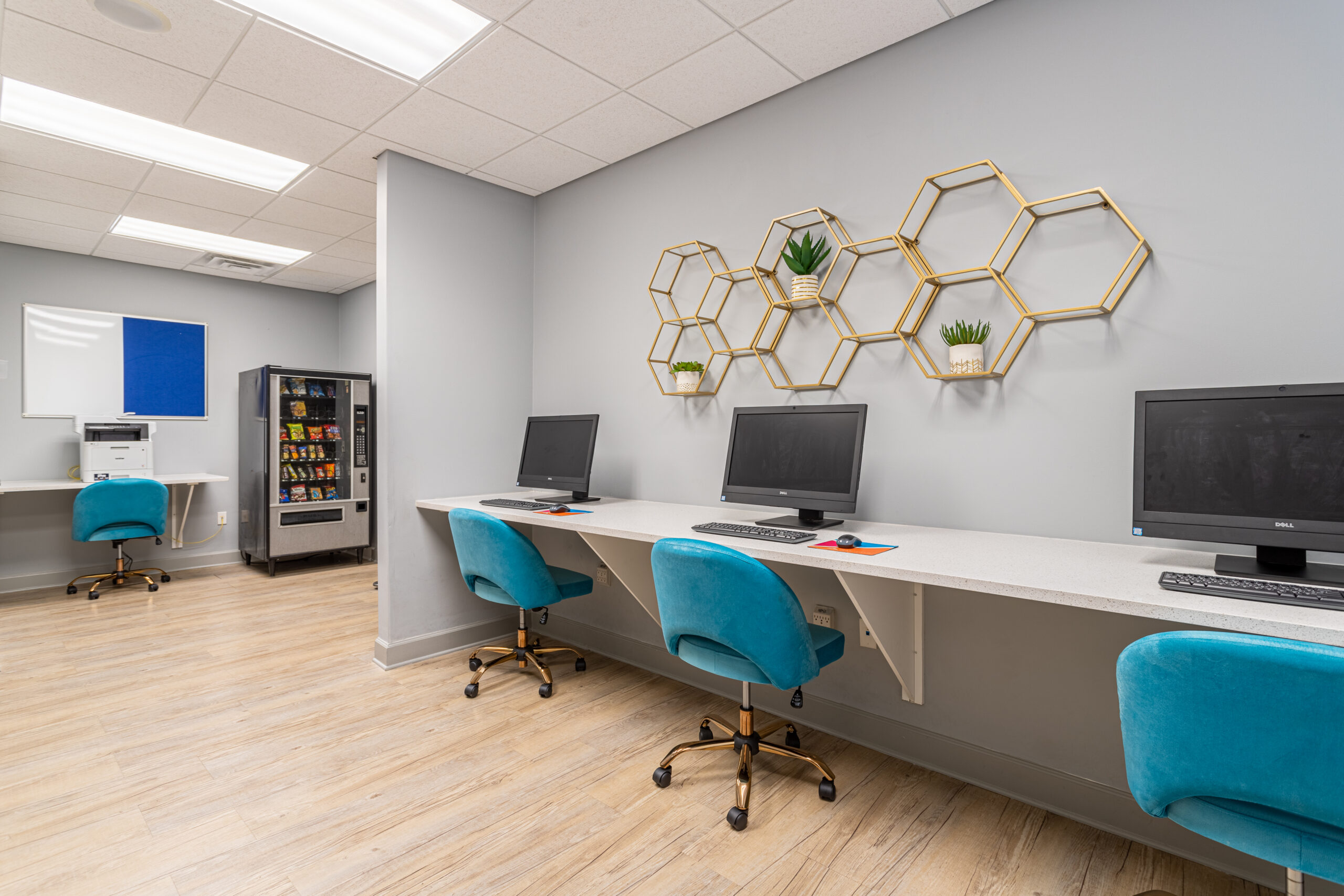 Study room at HCC Student Housing