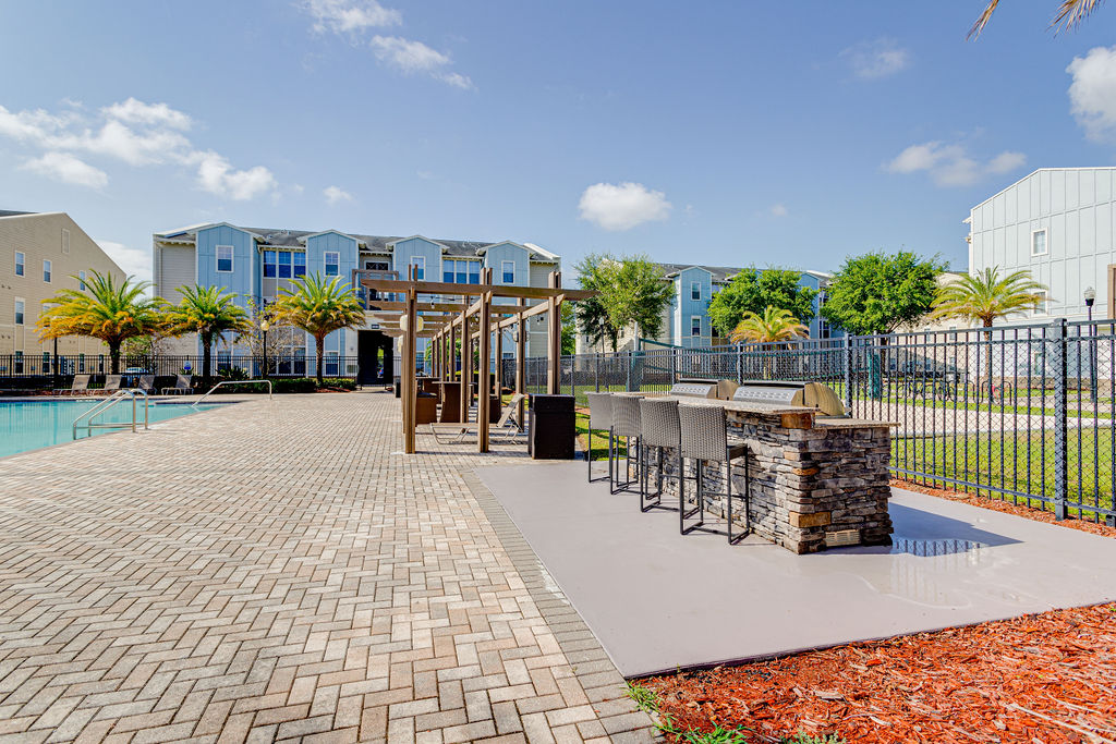 Outdoor BBQ area